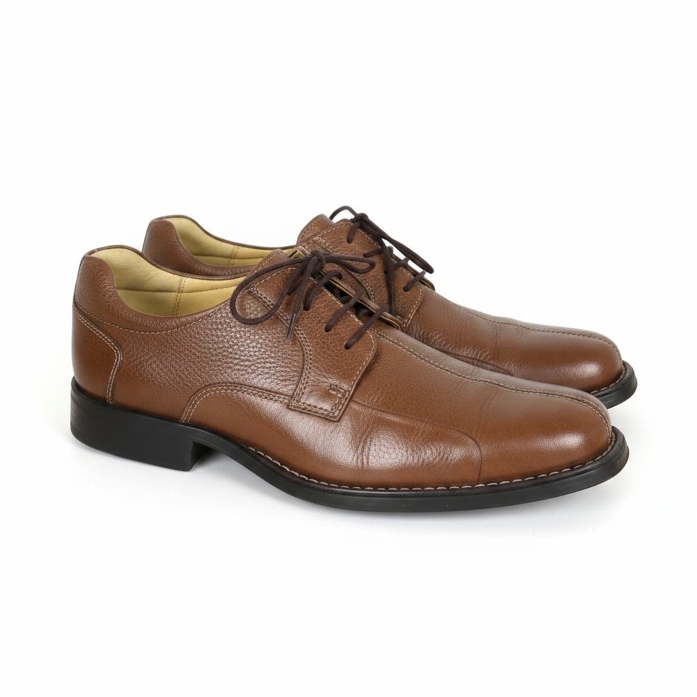 Studio Belvedere Baybridge Pebbled Leather Derby Shoes Men 11D Minimalist Office